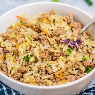 Easy Keto Egg Roll in a Bowl (Crack Slaw) Recipe - Healthy & Low Carb