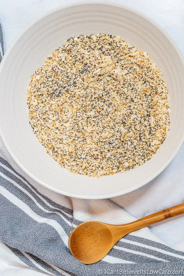 Everything Bagel Seasoning in a bowl with a spoon