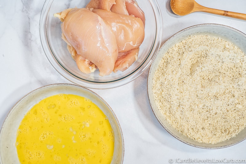 chicken breasts and Keto Chicken Parmesan