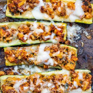 Keto Sausage Stuffed Zucchini Boats Recipe - Easy & Low Carb