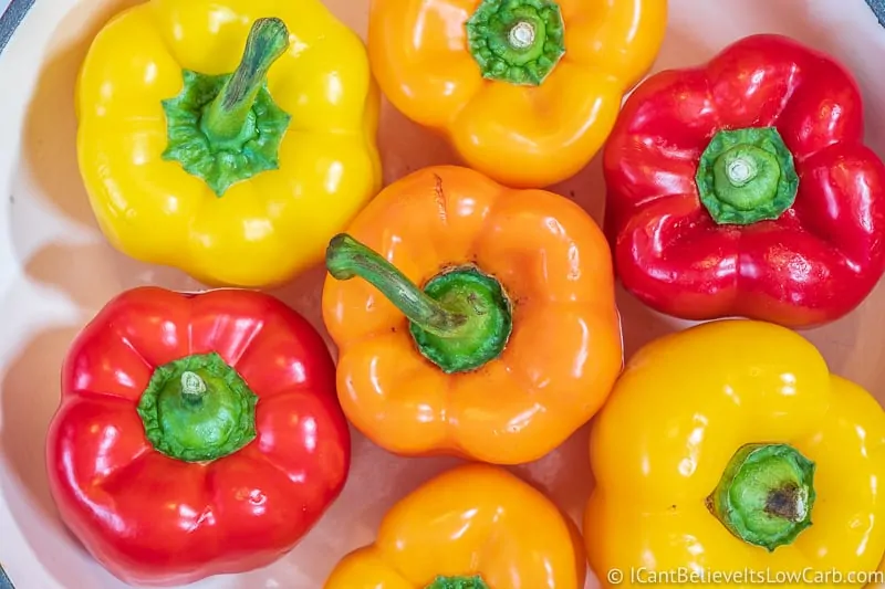 Low Carb Bell Peppers Red Yellow and Orange