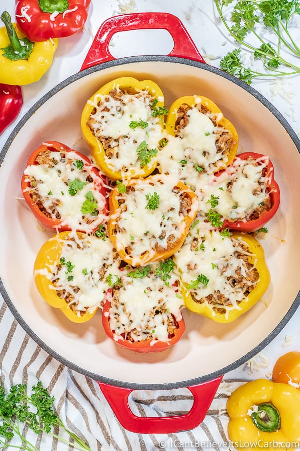 Low Carb Keto Stuffed Peppers recipe