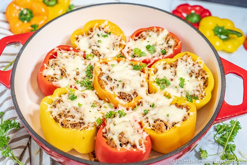 Low Carb Keto Sausage Stuffed Peppers