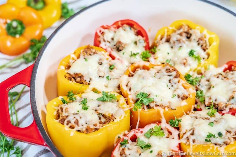 Easiest Keto Stuffed Peppers - Low Carb Bell Peppers