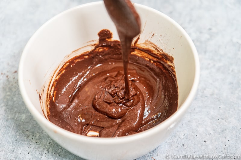 Liquid Chocolate Peanut Butter mixture for fat bomb