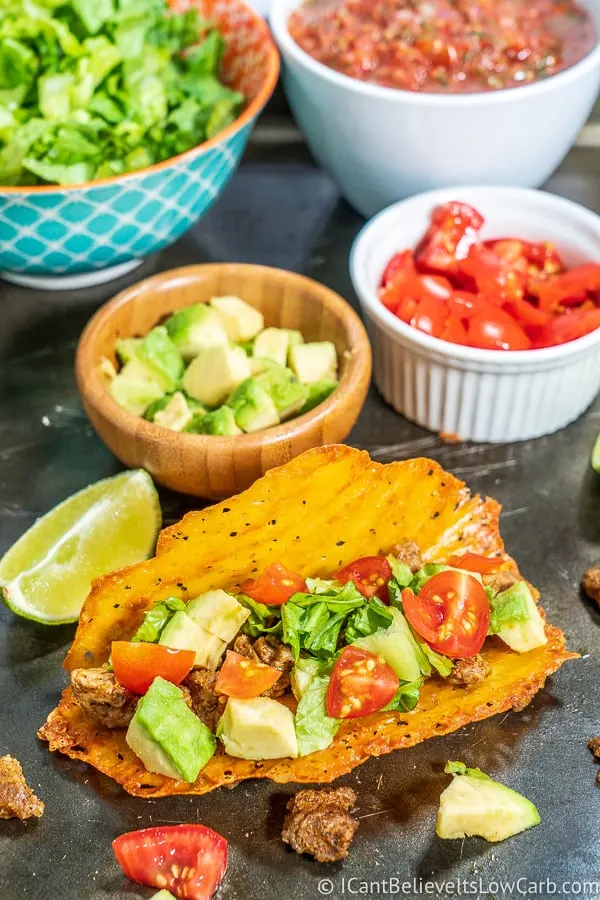 Making Keto Tacos with Cheese Shell