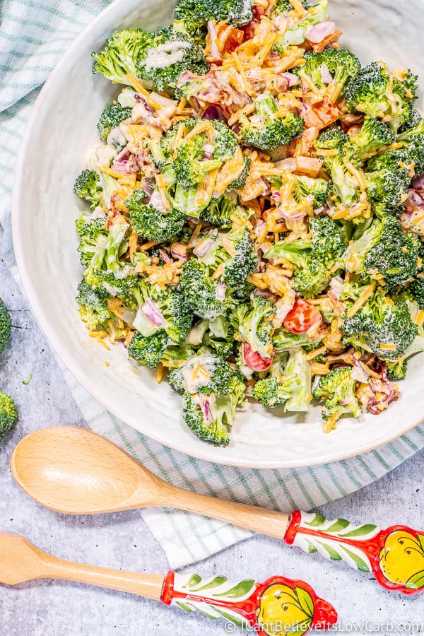 Keto Broccoli Salad with bacon