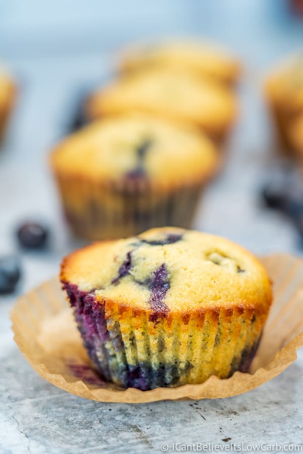 Keto Almond Flour Blueberry Muffins