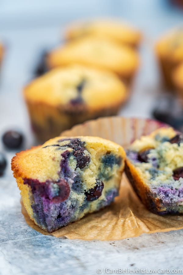 Best Keto Blueberry Muffins with Almond Flour
