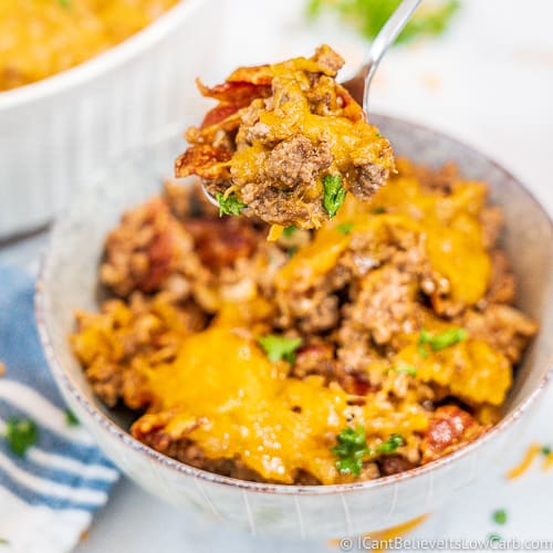 Keto Bacon Cheeseburger Casserole 