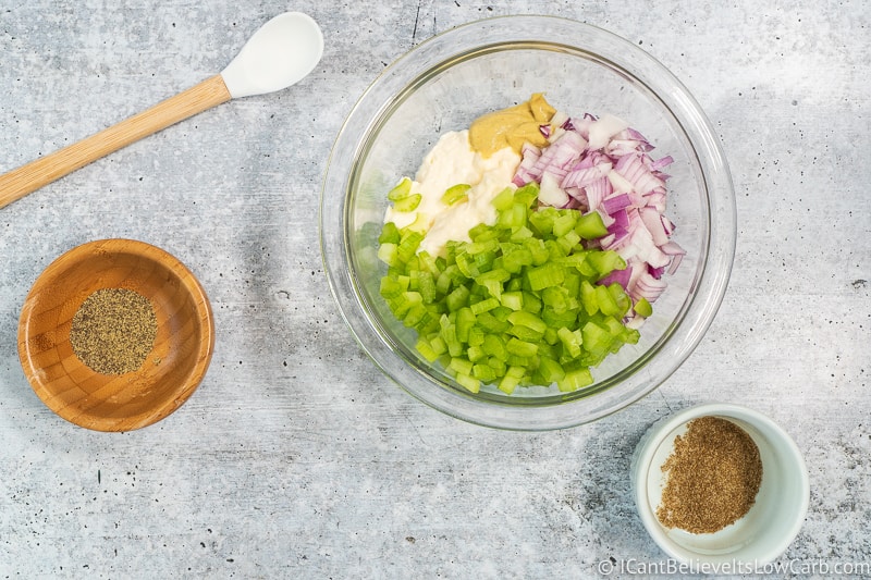 adding celery to low carb Chicken Salad