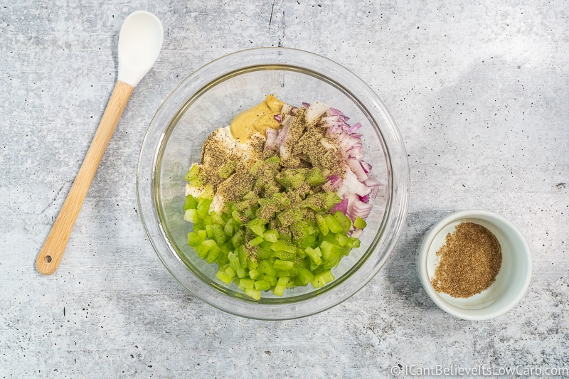 adding black pepper to low carb Chicken Salad