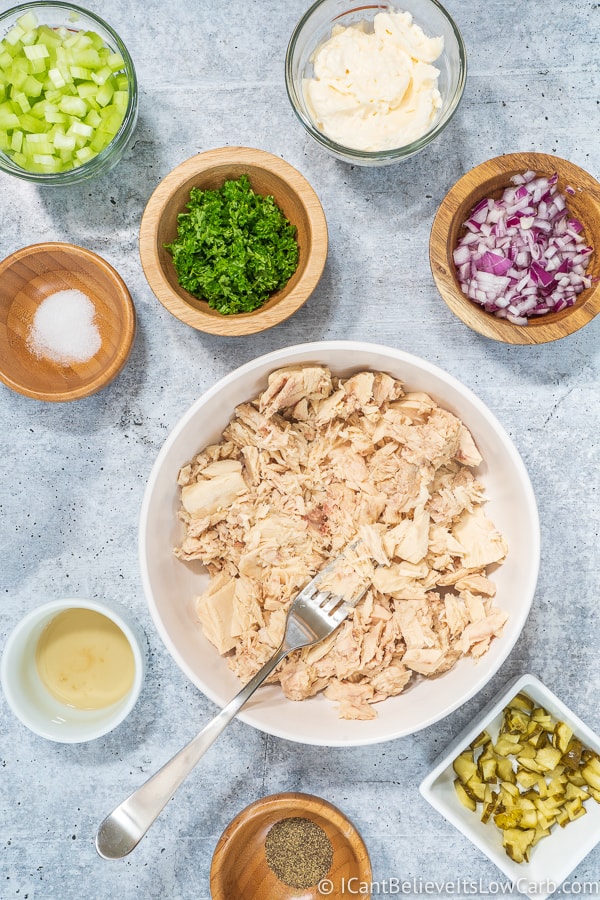 Keto Tuna Salad ingredients