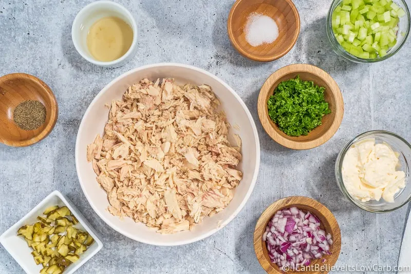 Low Carb Tuna Salad ingredients