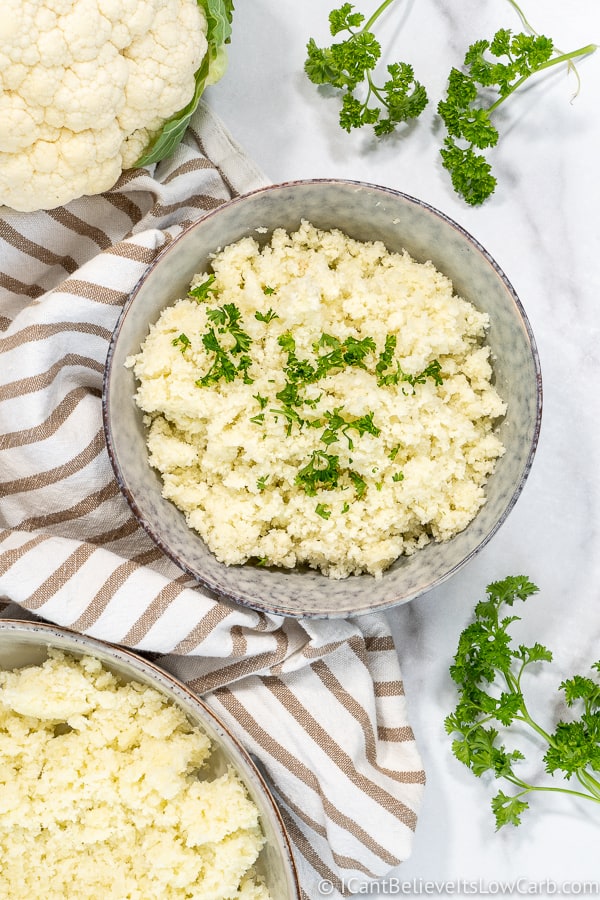 Cauliflower Rice recipe with parsley