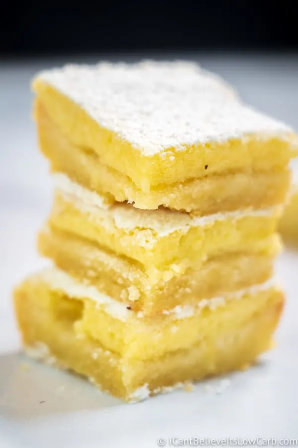 stack of Sugar-Free Lemon Bars