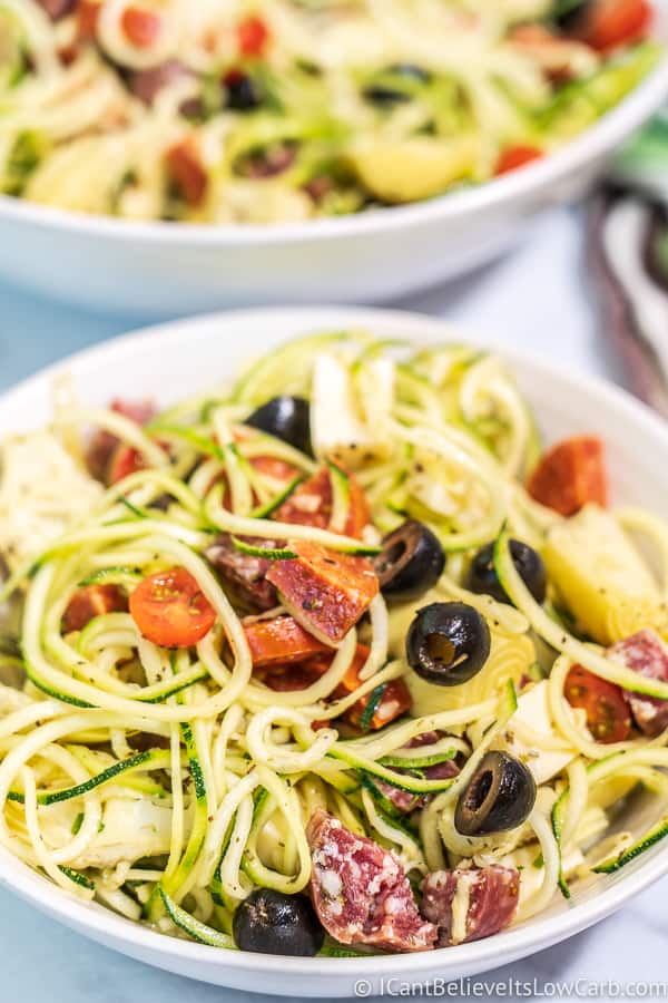 How to make low carb Zoodle Salad