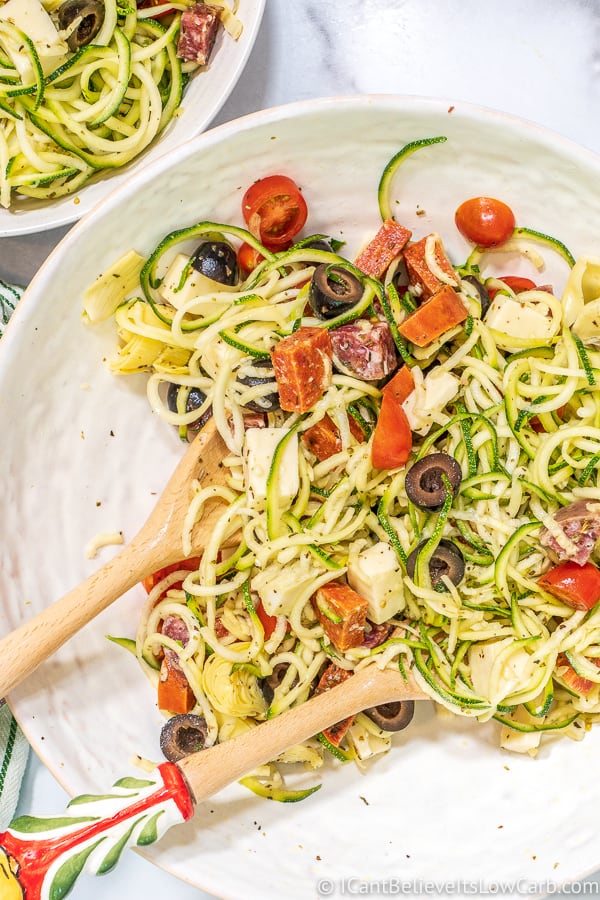 spiralized zucchini noodle Salad