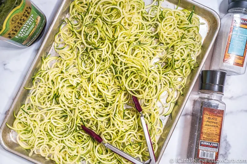 Making Zoodles in the oven