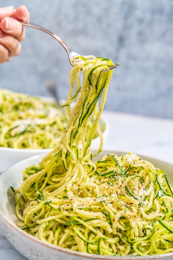 forkful of Zucchini Noodles