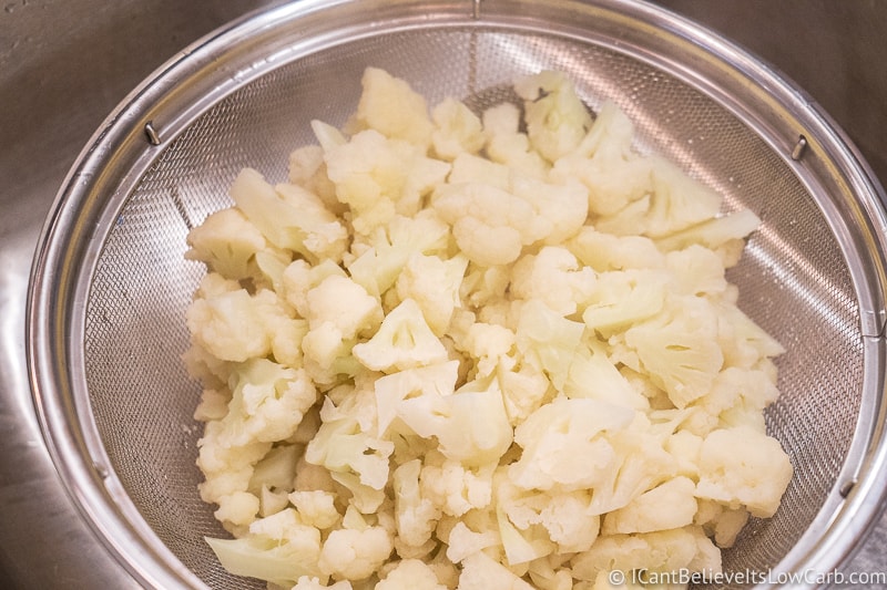 chopped and boiled cauliflower