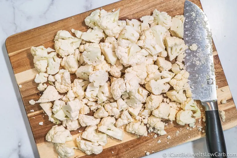 Chopped Cauliflower for Keto Potato Salad