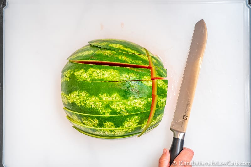 Cutting Watermelon into sticks