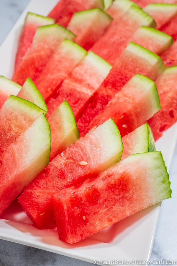 Watermelon on a long plate