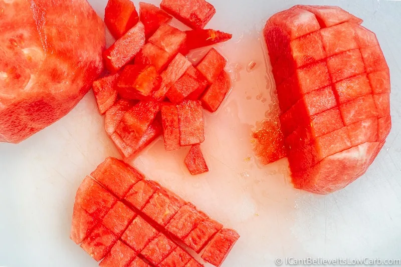 Easiest way to cut Watermelon cubes