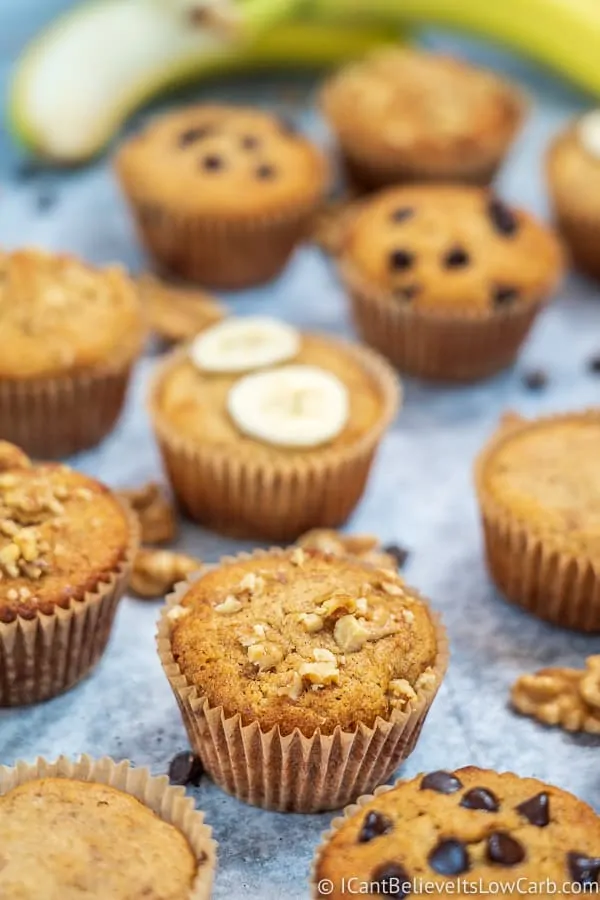 low carb banana bread muffins