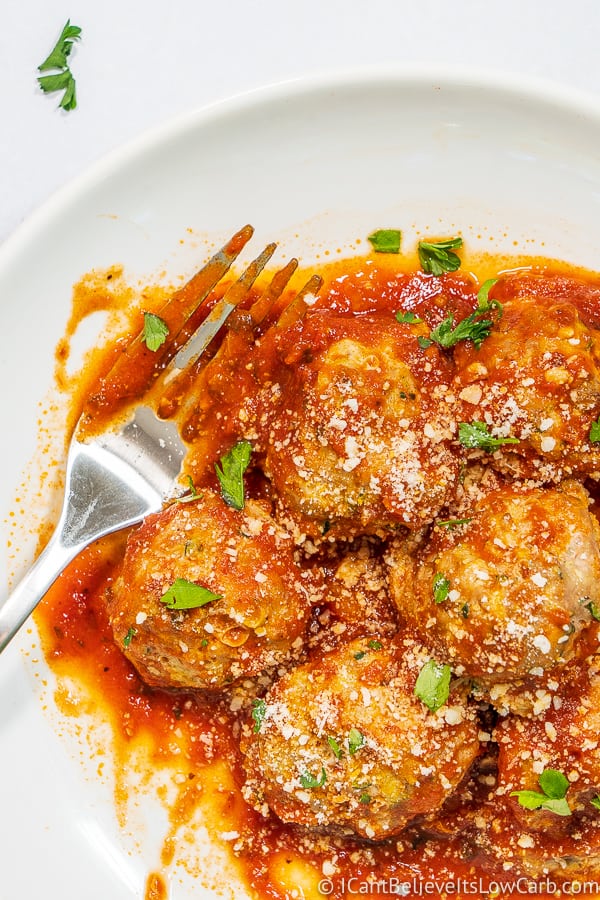 Turkey Zucchini Meatballs with parmesan cheese