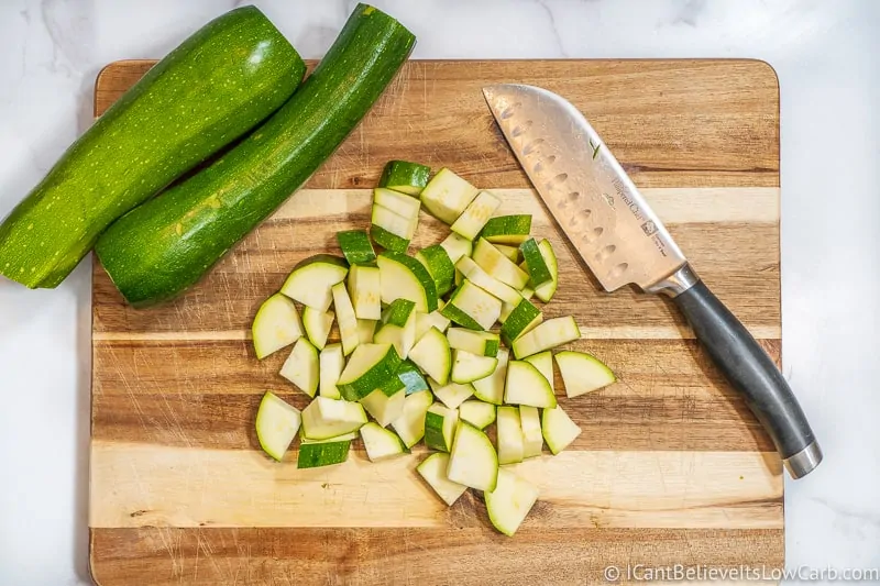 How to chop Zucchini for Casserole
