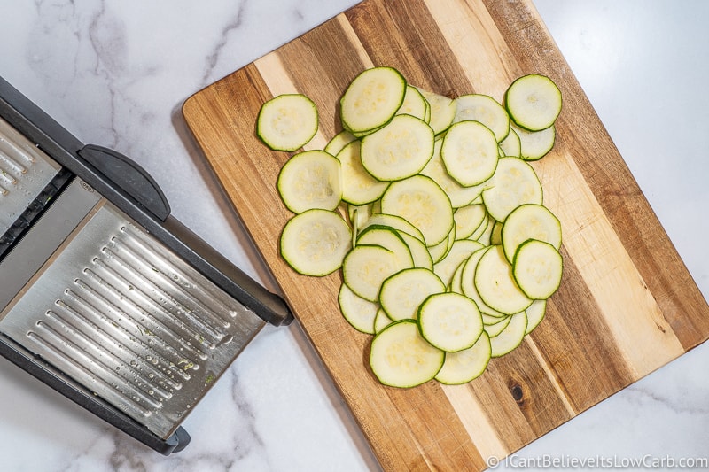 Thinly sliced Zucchini for Chips