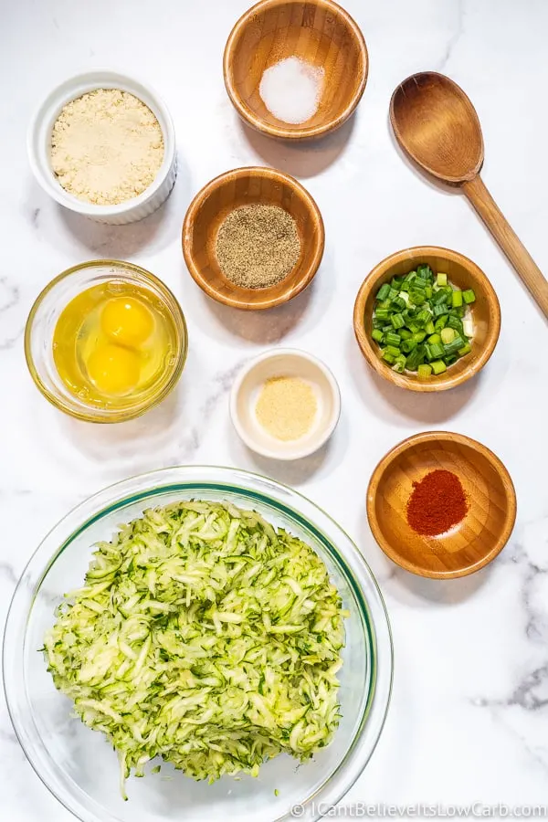 Keto Zucchini Fritters ingredients