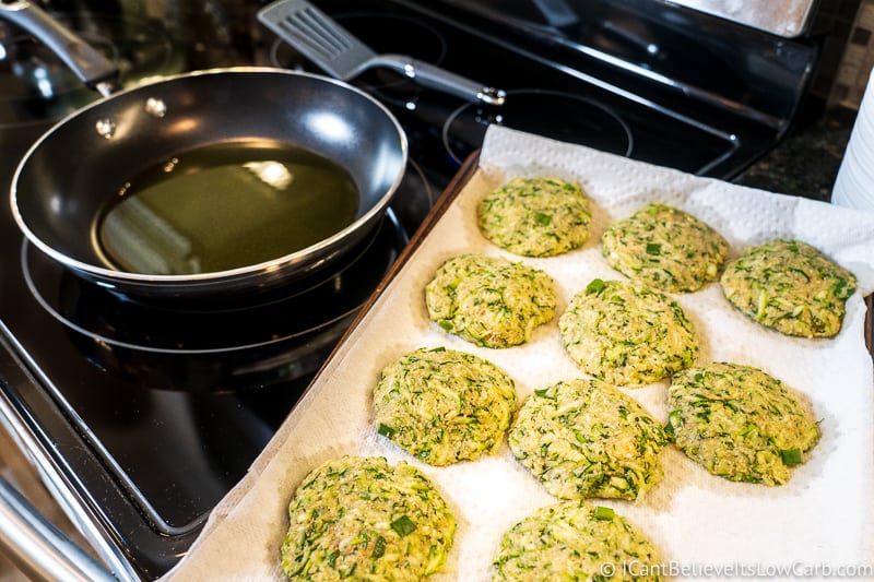 Keto Zucchini Fritters before cooking