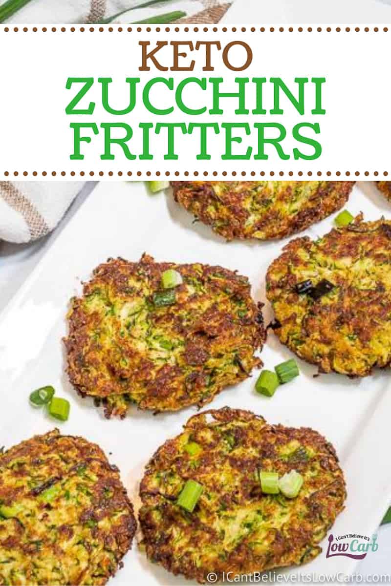 Easy Low Carb Keto Zucchini Fritters Recipe | No Flour