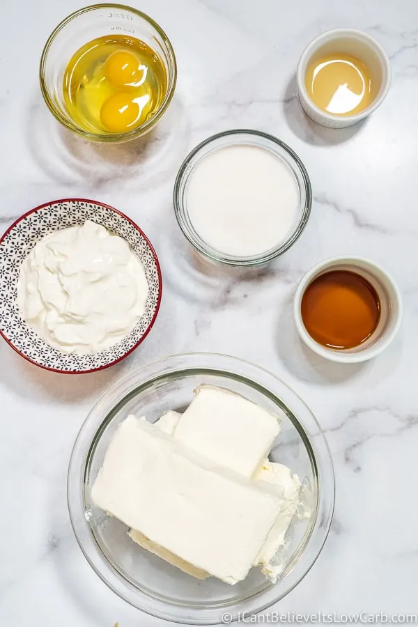 Keto Cheesecake filling ingredients