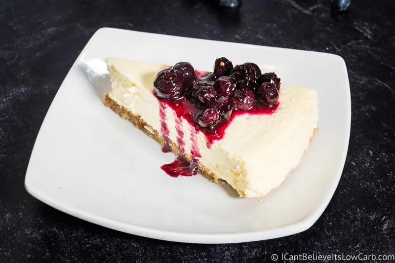 Keto Cheesecake recipe with blueberries