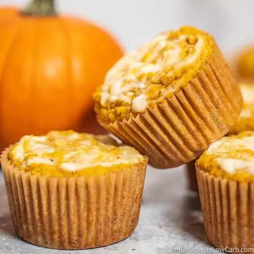 Low Carb Pumpkin Cream Cheese Muffins