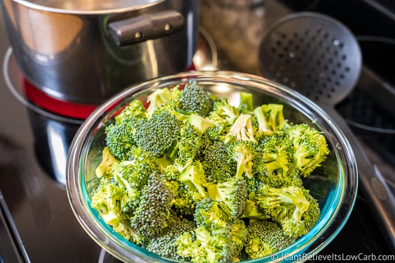 bowl of Broccoli on the stove