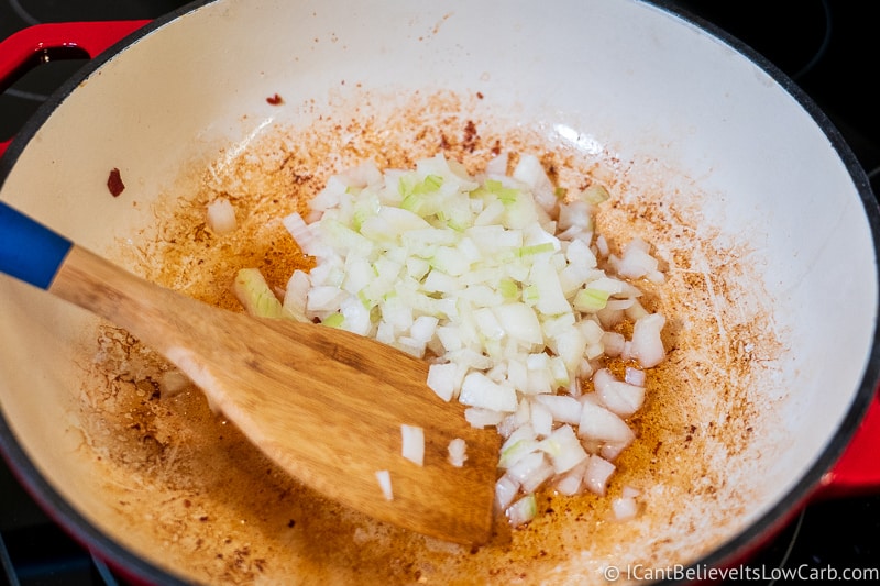 Frying onions in bacon grease