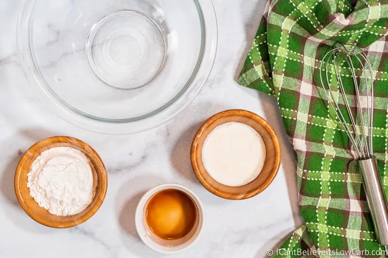 ingredients for low carb icing for Keto Pumpkin Cookies