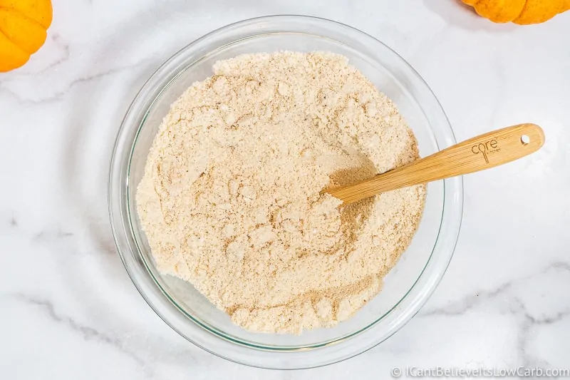 Keto Pumpkin Cookies dry ingredients mixed