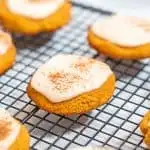 Keto Pumpkin Cookies with frosting