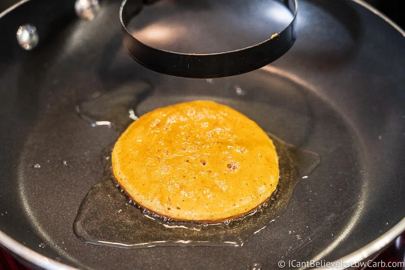Cooking Keto Pumpkin Pancakes