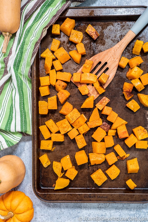 Roasted Butternut Squash on tray