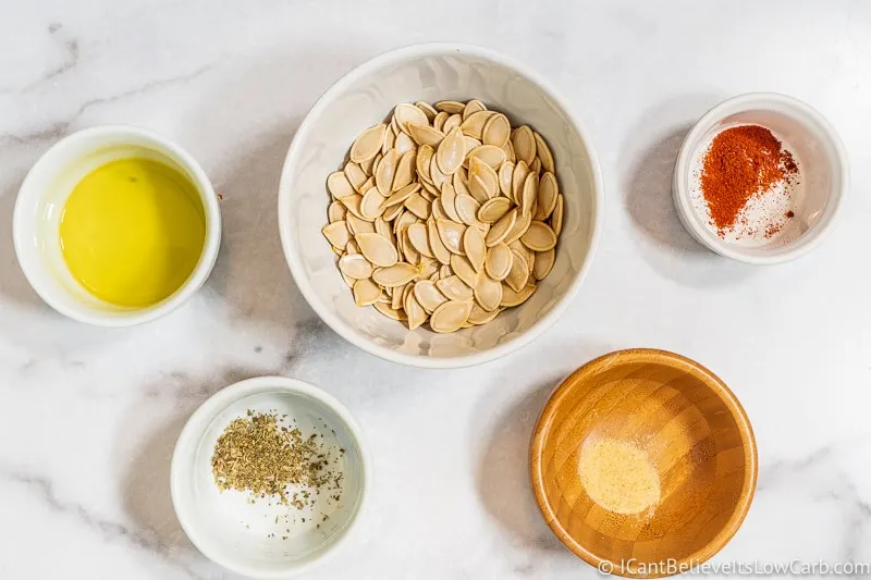 Ingredients for Roasted Pumpkin Seeds with Italian seasonings