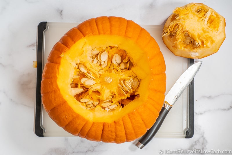How to cut the top off a Pumpkin