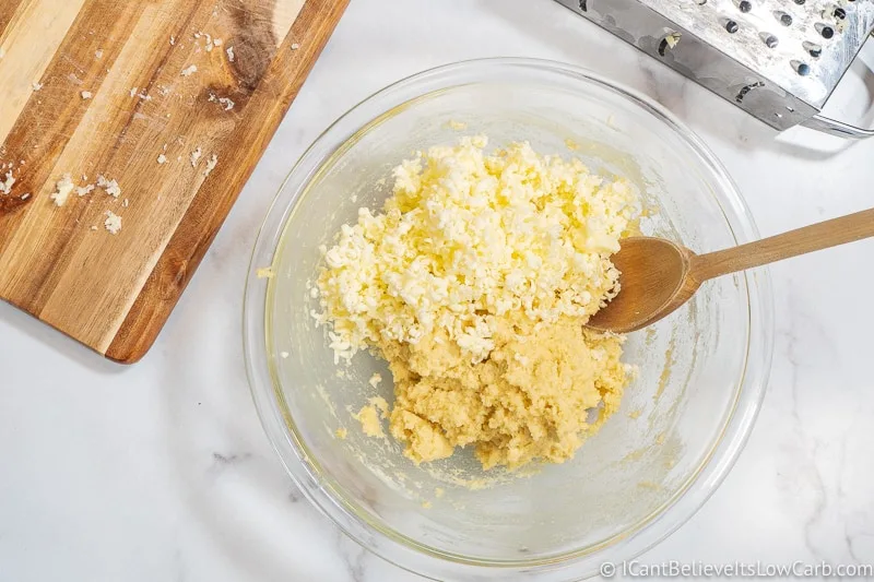 Adding butter to low carb biscuit dough