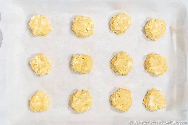 Keto Biscuits before baking in the oven
